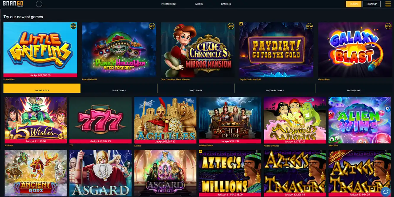 brango casino games